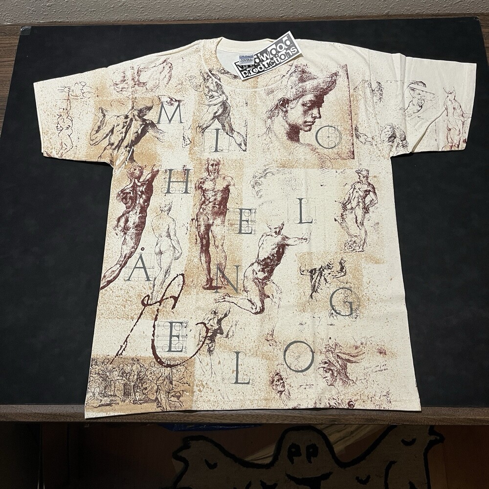 Michelangelo shirt All Over Print AOP Creation Shirt King David Raphael Da Vinci